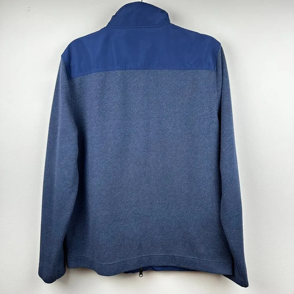 Banana Republic Men's Jacket Zip Snap Front Utility Softshell Navy Large Outdoor